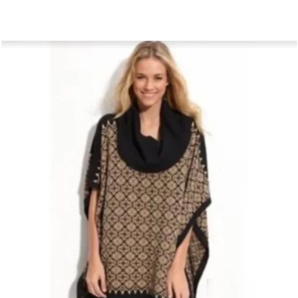 Joseph A Brown and Orange Knit Sweater
